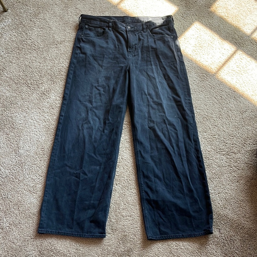 Black Wide Leg American Eagle Jeans